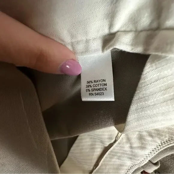 Banana Republic NEW Jackson Fit Khaki Trouser Leg Dress Pants NWT Size 14 Short - Picture 15 of 15